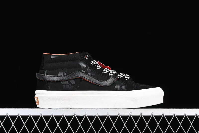 All categories Vans Vans series Vans Mid Vans SK8-Mid Vans mid-top black dark checkerboard Chinese casual sneakers VN0A391FJB2
